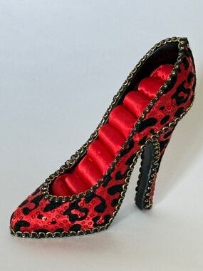 Leopard Print Shoe Ring Holder